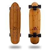 Magneto Mini Cruiser Skateboard Cruiser | Short Board | Canadian Maple Deck - Designed for Kids, Teens and Adults … (Bamboo)