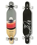 VOLADOR 42inch Freeride Longboard Complete Cruiser (Drop Through Deck - Camber concave)(Fuji Sakura)