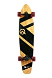 Quest QT-NSC44C The Super Cruiser The Original Artisan Bamboo and Maple 44' Longboard Skateboard,Black