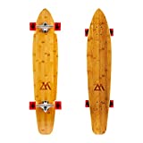 Magneto 44 inch Kicktail Cruiser Longboard Skateboard | Bamboo and Hard Maple Deck | Made for Adults, Teens, and Kids … (Red)
