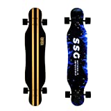 DINBIN 41 Inch Drop Through 8 Ply Maple Complete Longboards Skateboard,Cruising,Freeride Slide,Freestyle and Downhill Freestyle Cruiser for Teens or Adults