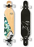 VOLADOR 42inch Freeride Longboard Complete Cruiser (Drop Through Deck - Camber concave)(Chrysanthemum)
