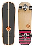 Roller Derby Slide Complete Carving Cruiser Skateboard for Street Surf - Sunset Beach Fish 32 inch