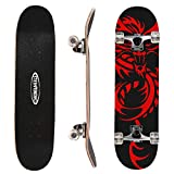 ChromeWheels 31 inch Skateboard Complete Longboard Double Kick Skate Board Cruiser 8 Layer Maple Deck for Extreme Sports and Outdoors