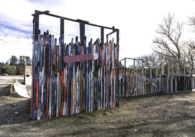 in a small New England village, a skateboard park inspires a history lesson on cross country skis