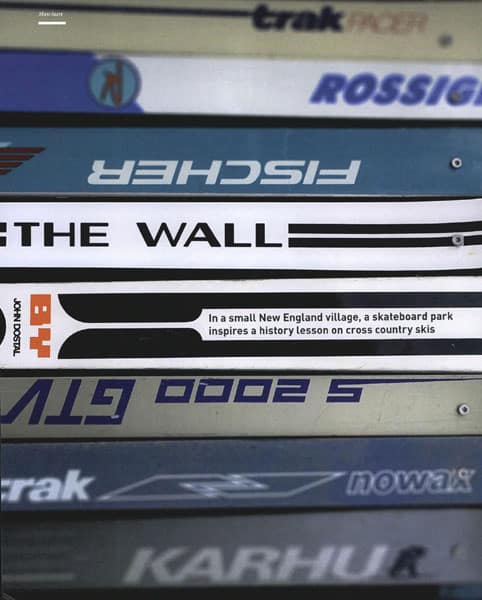 in a small New England village, a skateboard park inspires a history lesson on cross country skis